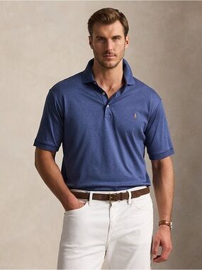 Ralph Lauren Heather Blue Short-Sleeve Polo